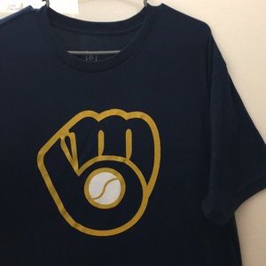 MLB (Milwaukee Brewers) - *LIKE NEW* Logo/#12 Tee